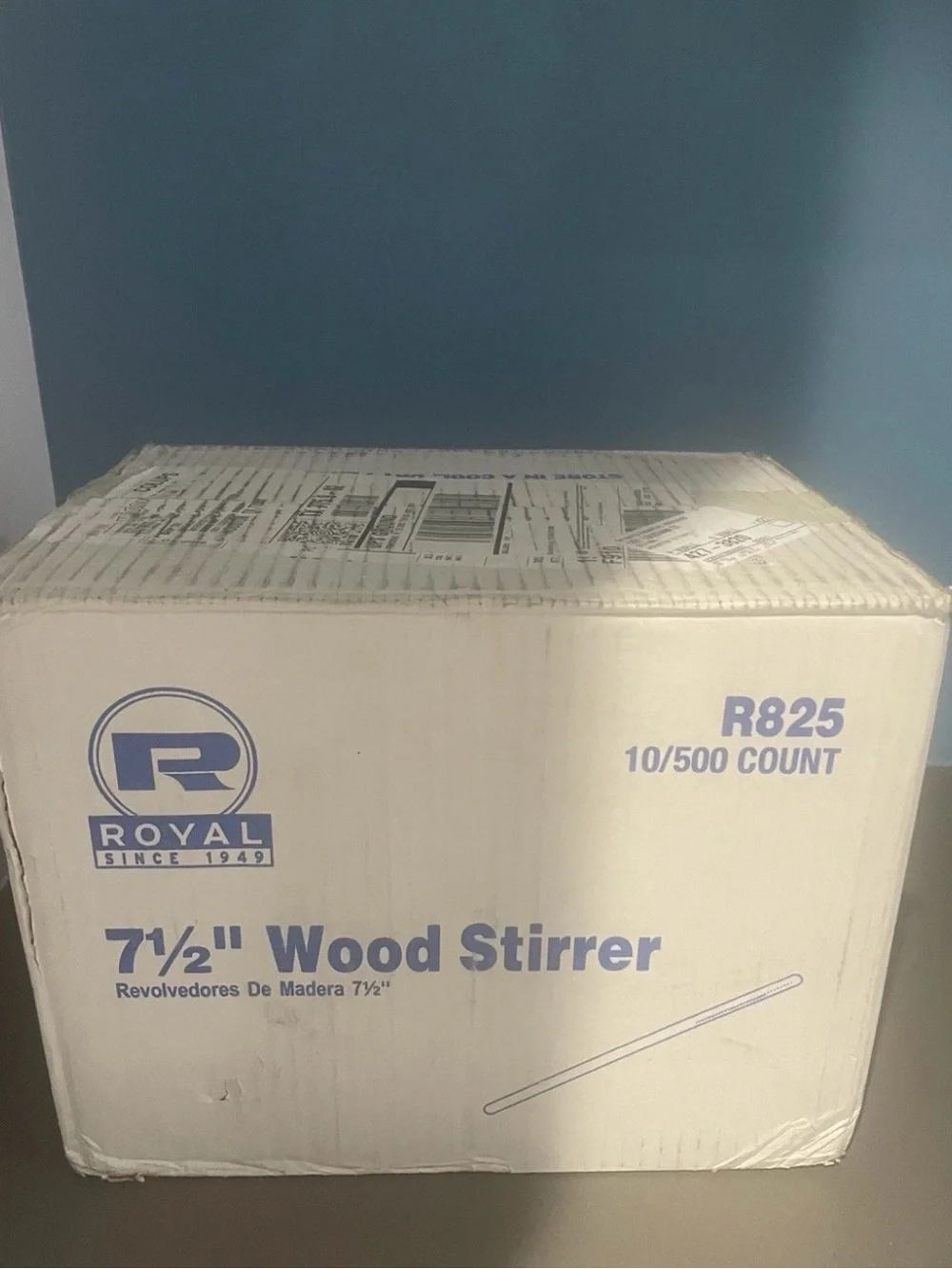 🪵 Royal Stirrers, 7 1/2”, Wood, 5000/Carton, 10 Boxes of 500 Sticks 🪵